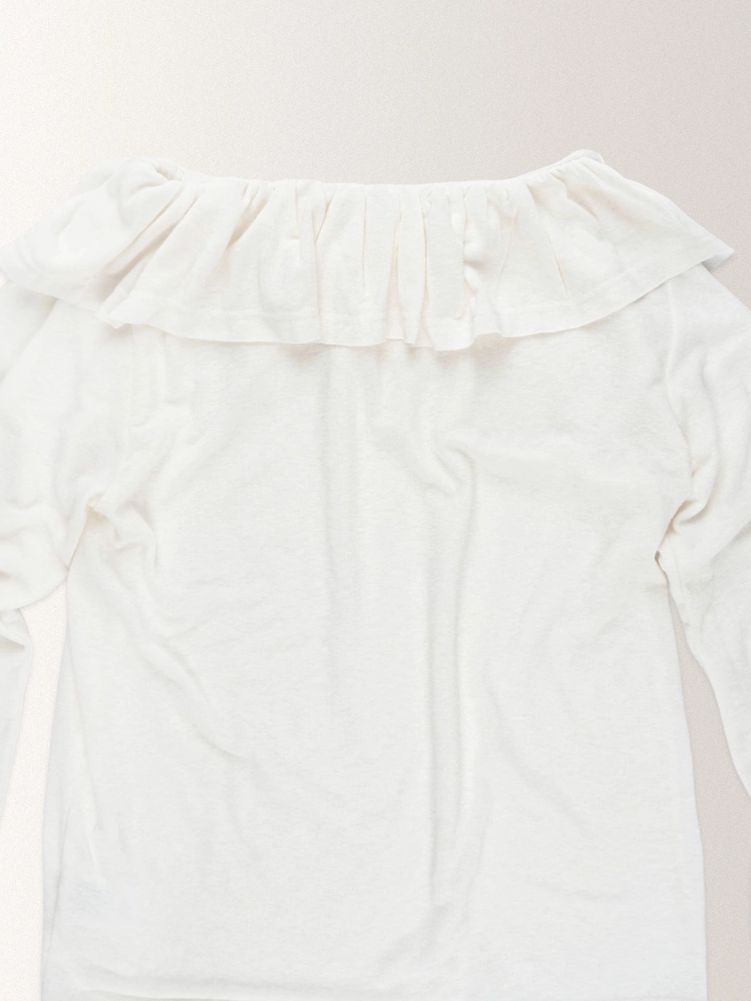 아우로 FRILL COLLAR T SHIRTS BLOUSE [ CREAM ] 상품 이미지 2