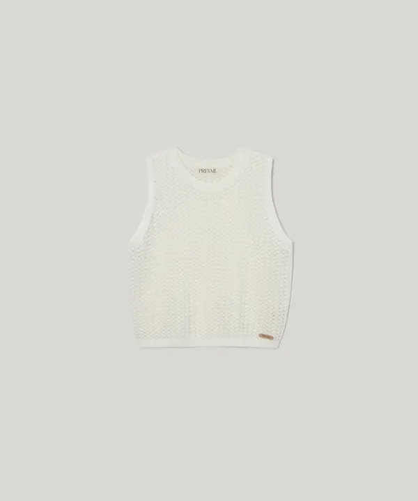 PVIL Wave Knit Top(White)