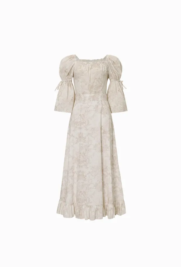 Jane Flare Home Dress (Brown)