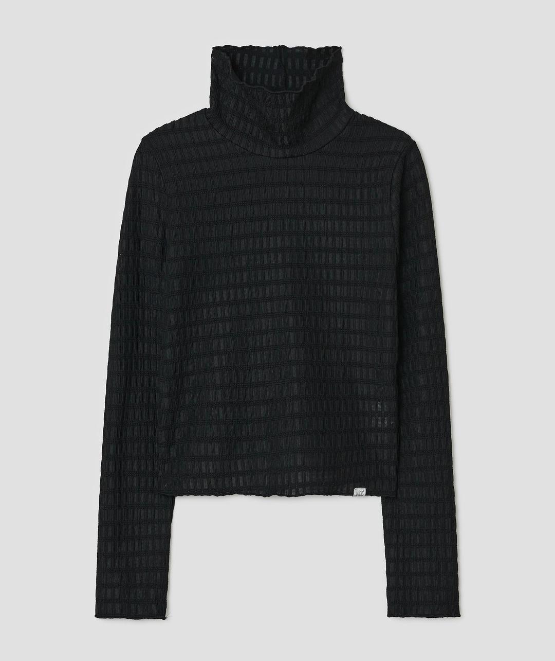 타입서비스 Textured Mock Neck Top [Black] 상품 이미지 1