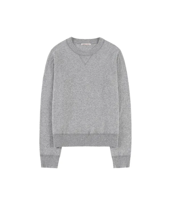 KN4288 에센셜 라운드 니트_Melange gray