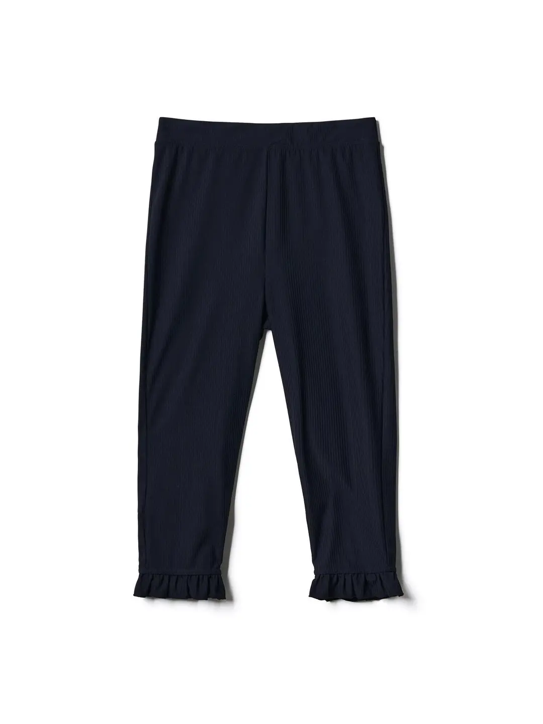 포에브 Frill Capri Leggings Pants - Black 상품 이미지 3