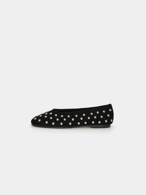 Noa studded suede flat