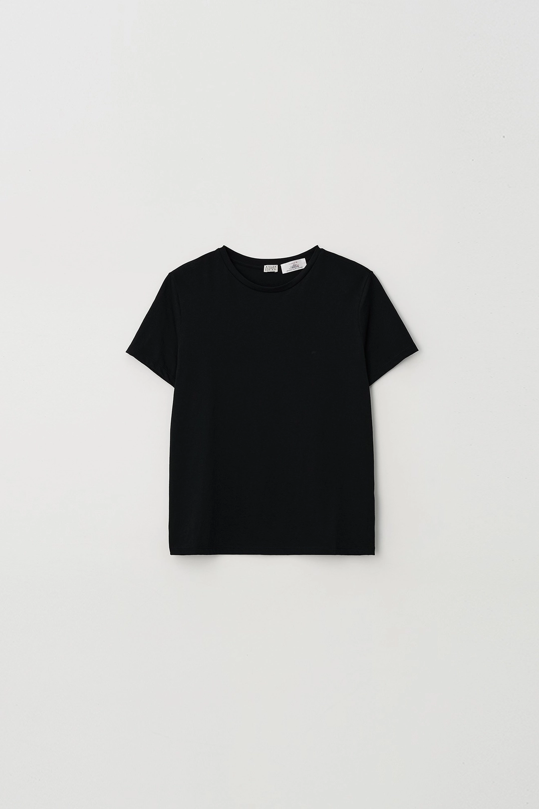 아뜰리에에디션 Albini Premium Cotton Crew Neck T-Shirt (black) 상품 이미지 1