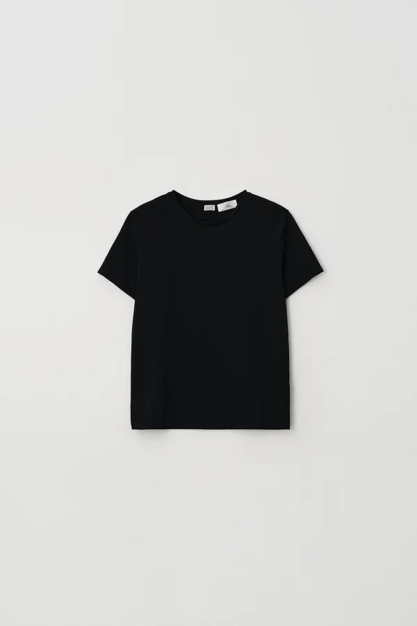 Albini Premium Cotton Crew Neck T-Shirt (black)