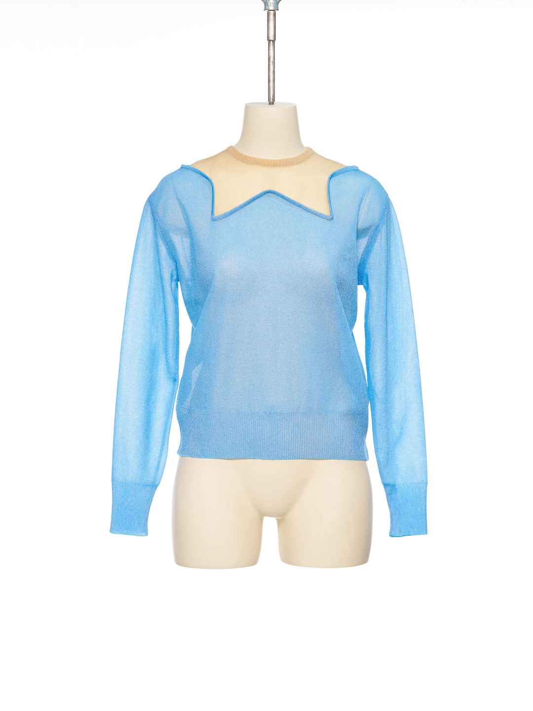 푸쉬버튼 SS26 BLUE STAR NECK SHEER KNIT 상품 이미지 1