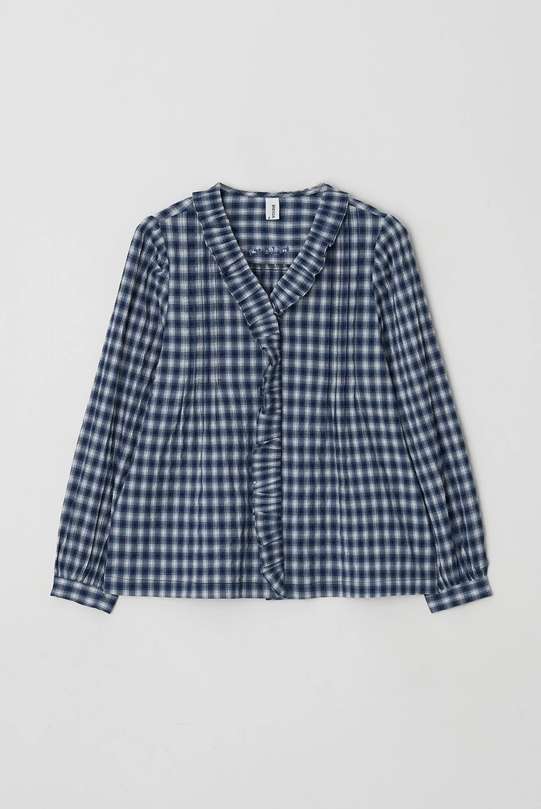 브렌다 브렌든 renee frill blouse - navy 상품 이미지 1