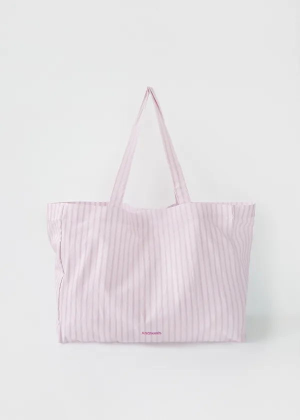 Crema stripe big bag (pink)