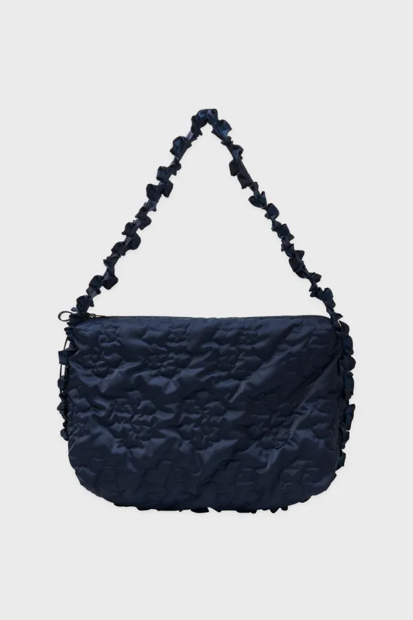 Padded Shirring Bag (Navy)