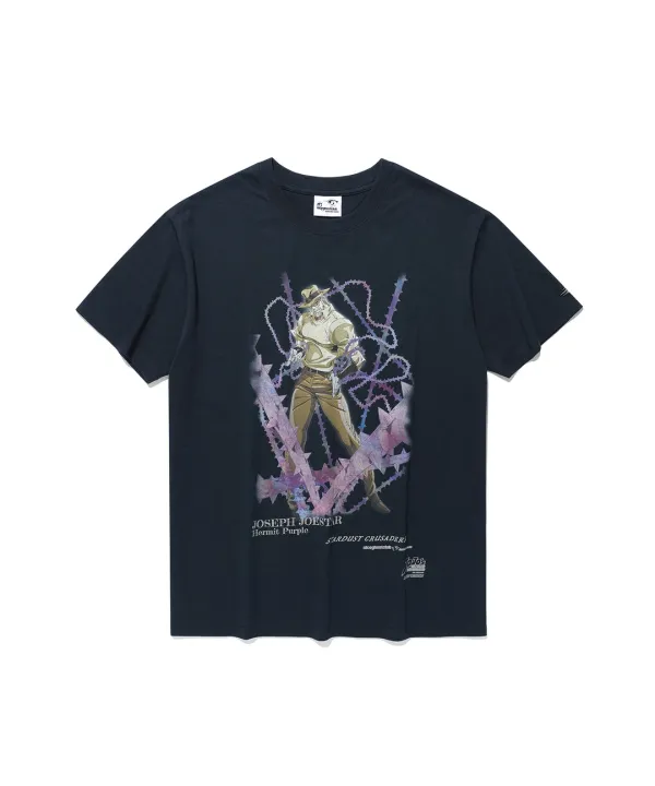 jojo\'s stardust crusaders joseph poster tee[navy]