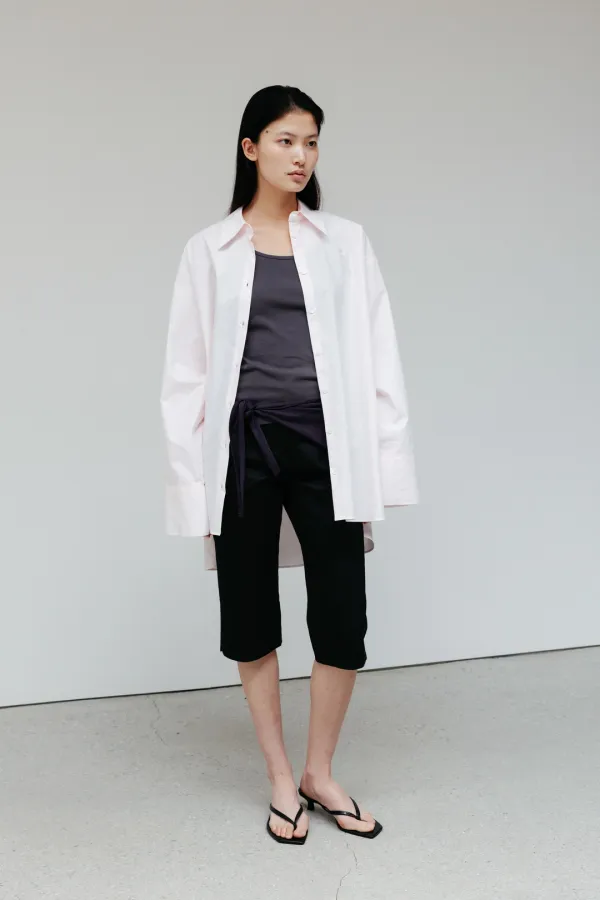 Wide Cuffs Overfit Shirt_Pink