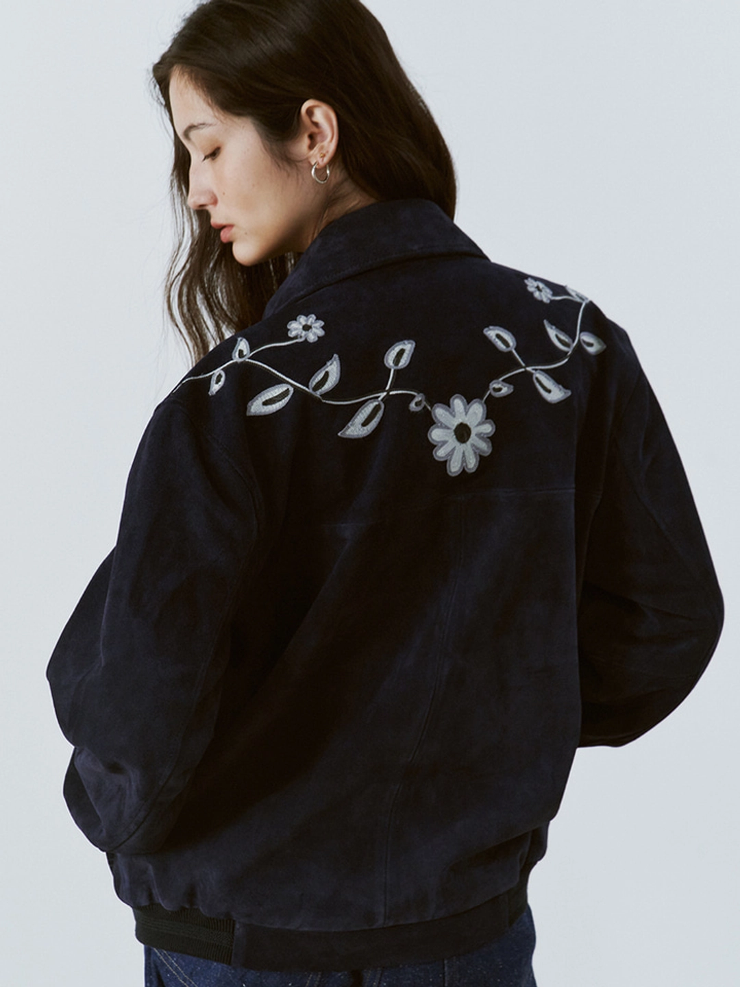 프리터 Western Leather Jacket Navy_F254JK03 상품 이미지 3