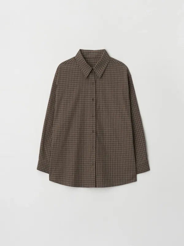 check shirt (dust cocoa)