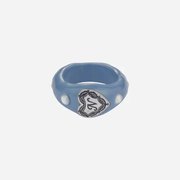 dante heart ring-sky blue