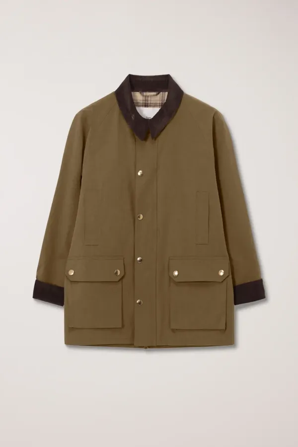UNISEX WAXED COTTON HUNTING JACKET KHAKI