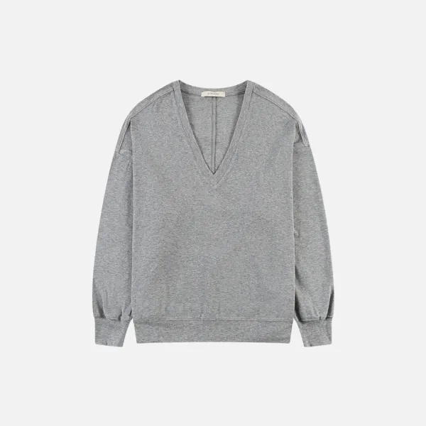 SITP5274 브이넥 가오리 컴포트 티셔츠_Melange gray