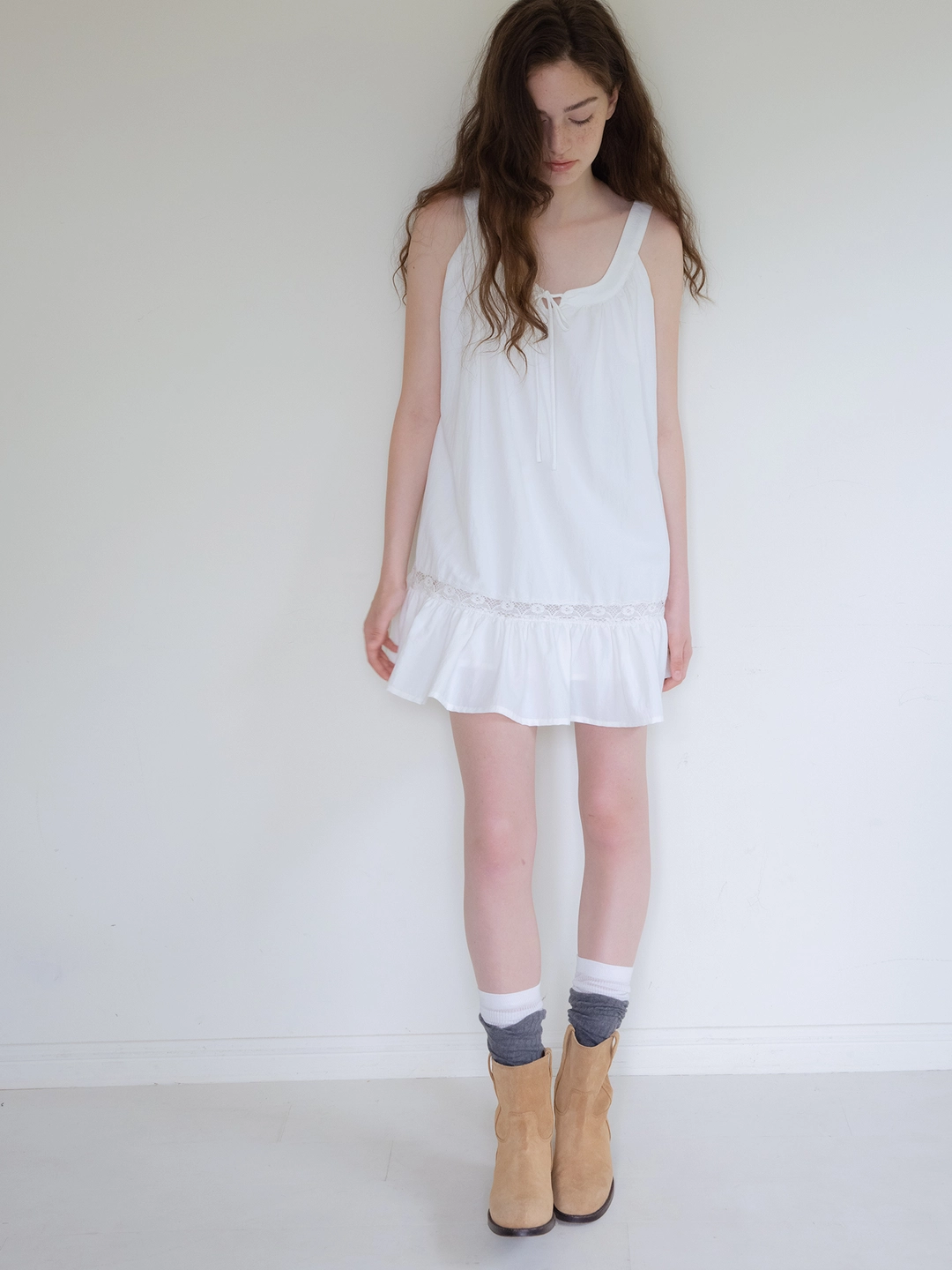 헤더먼트 jane volume dress (cream) 상품 이미지 2
