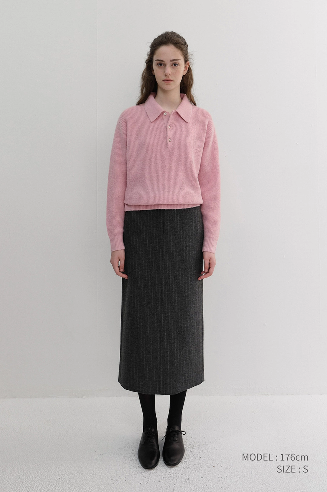 던스트 UNISEX HAIRY COLLARED SWEATER SOFT PINK_UDSW6D135P1 상품 이미지 1