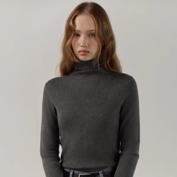 Silent Highneck Knit TS_4Color