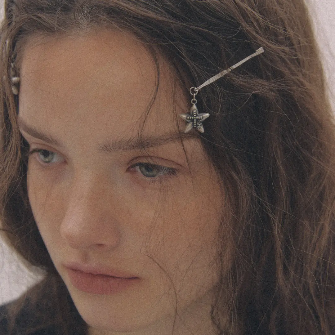엔프프 enchanted star hairpin-black silver 상품 이미지 2