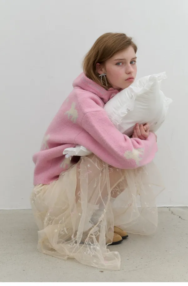 Starry Lambie Sweater Pink