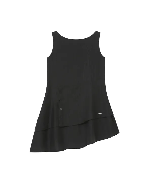 Sheer multi layered onepiece BLACK