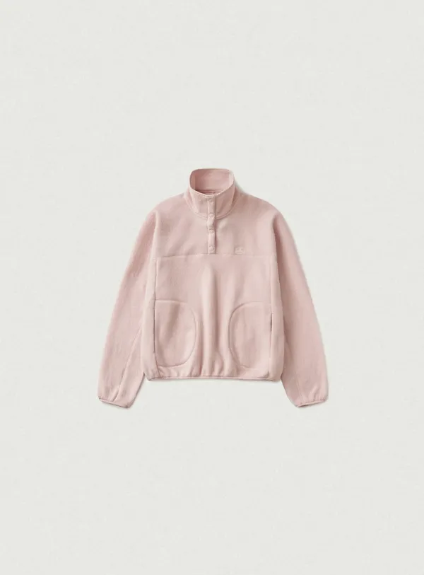 Pove Fleece Half-Snap Pullover_Pink [11월 초 순차 배송]