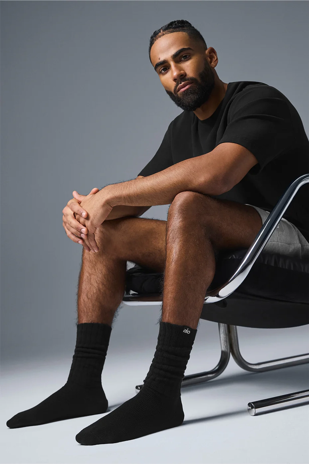 알로요가 Unisex Scrunch Sock - Black 상품 이미지 2