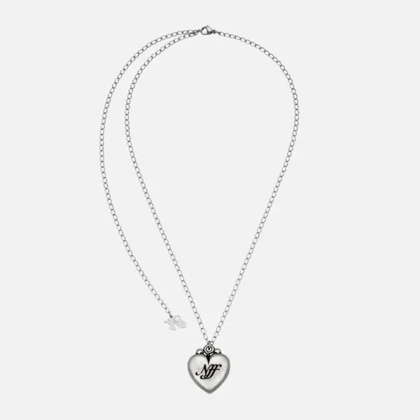 pining necklace-black silver