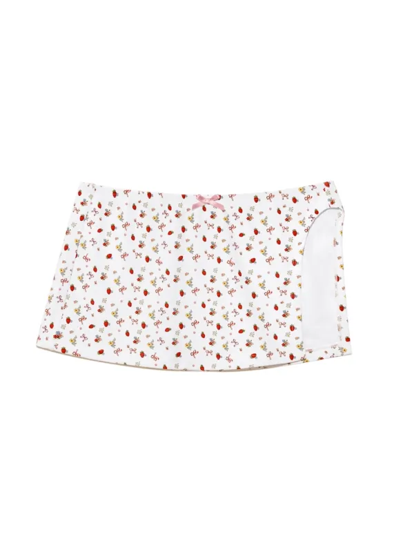 HUGGING BIKINI SKIRT (STRAWBERRY BOW)