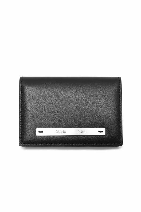 SLIM METAL BUSINESS WALLET IN BLACK