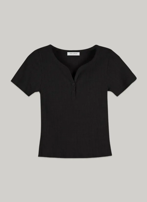 comos 1421 henly-neck ribbed T-shirt (4color)
