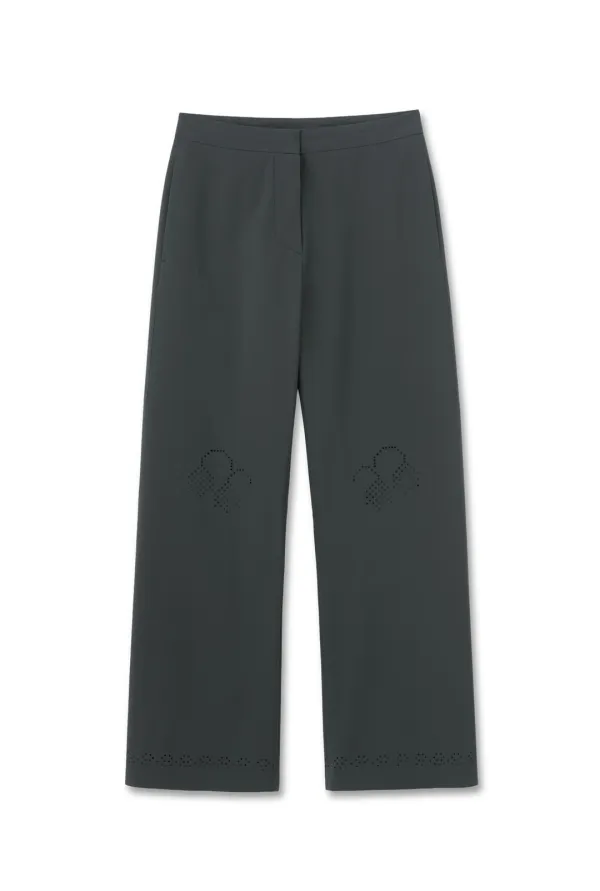 LASER-CUT DETAIL PANTS (GREY)
