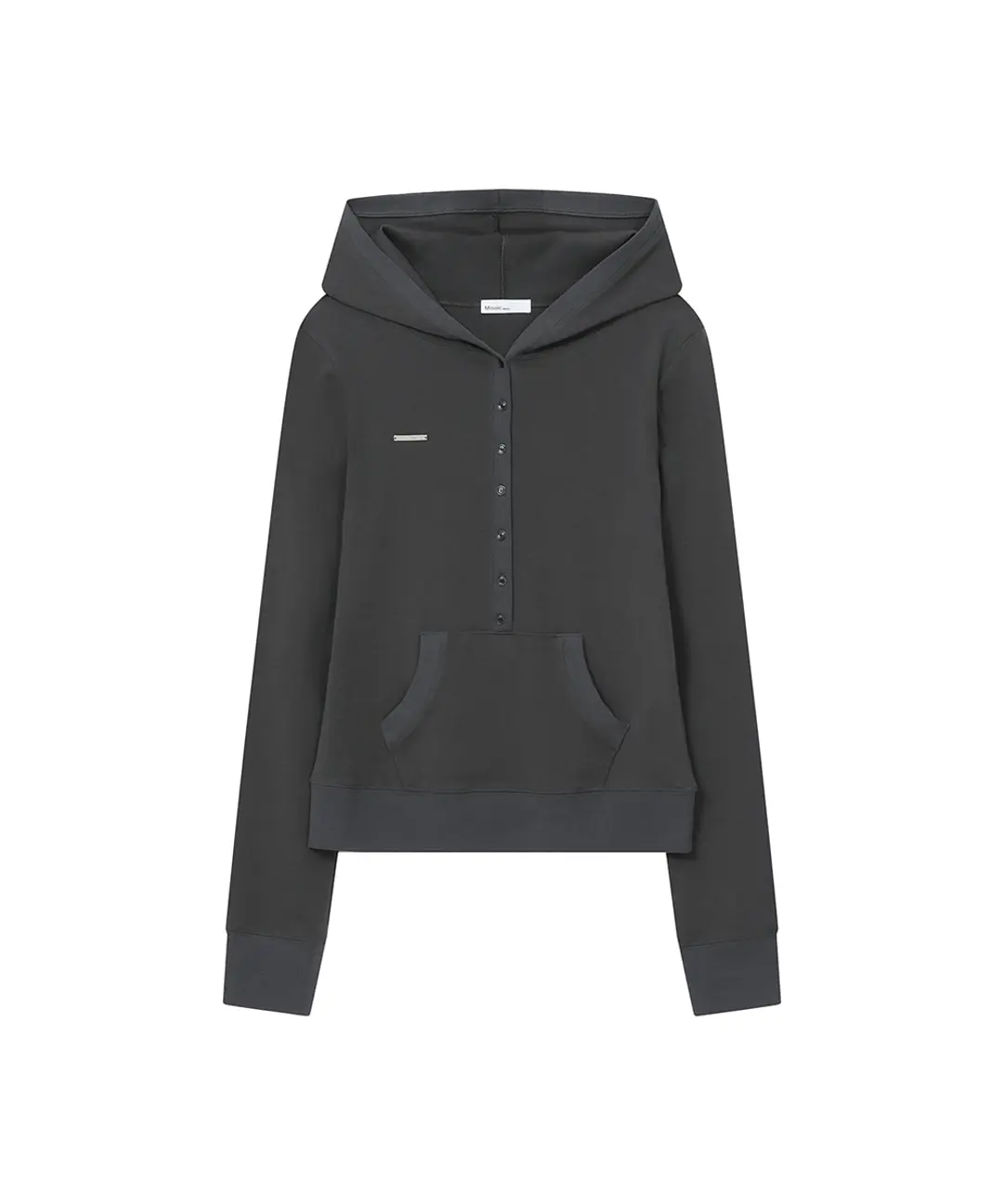 미세키서울 Fitted hoodie long sleeves CHARCOAL 상품 이미지 1