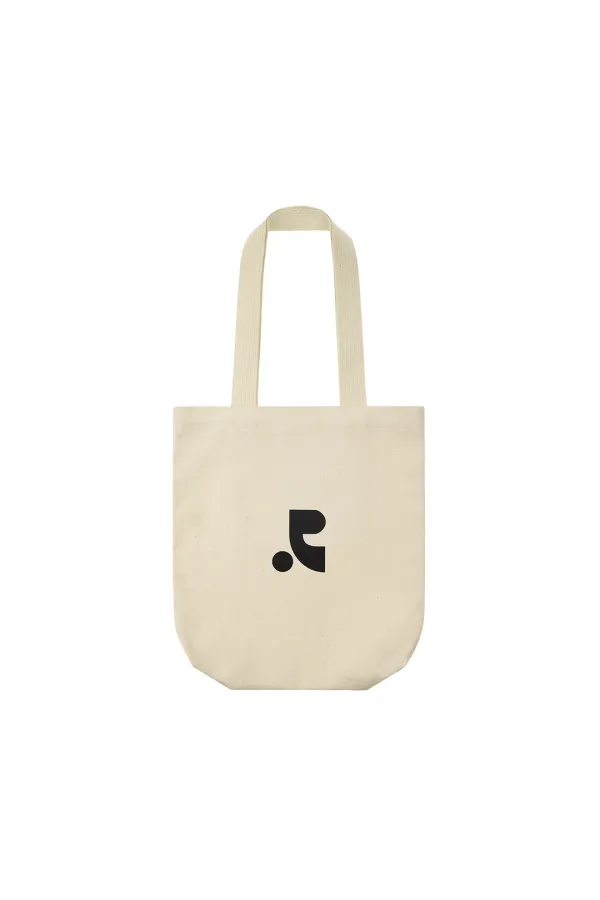 RS LOGO COTTON ECO BAG - IVORY