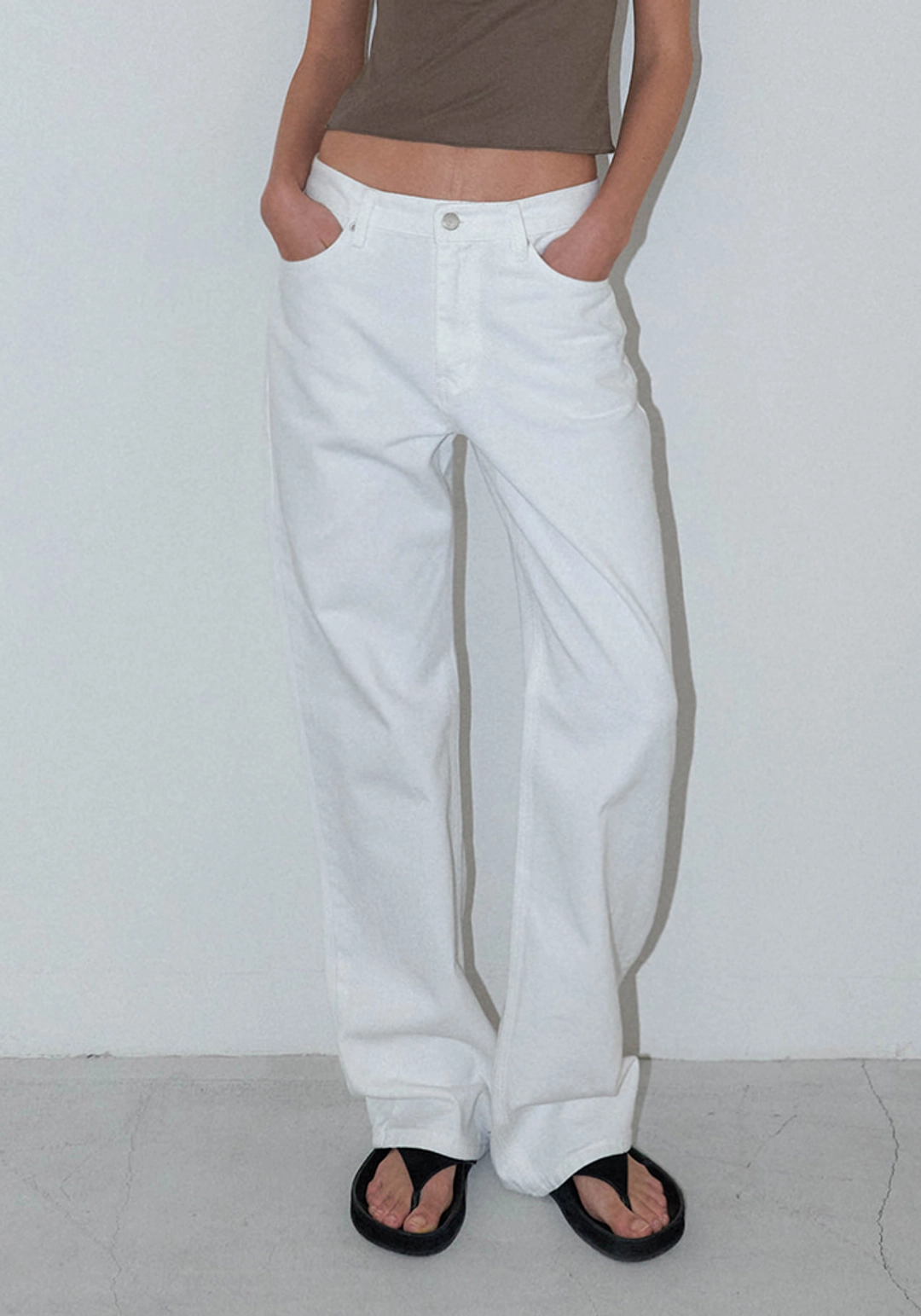 이브세이지 Low rise basic denim (Ivory) 상품 이미지 1