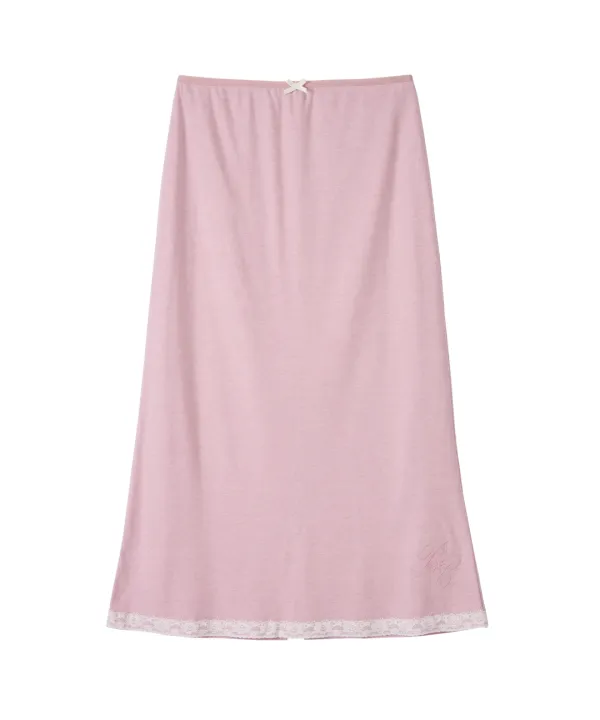 Giselle Jersey Long Skirt-Pink