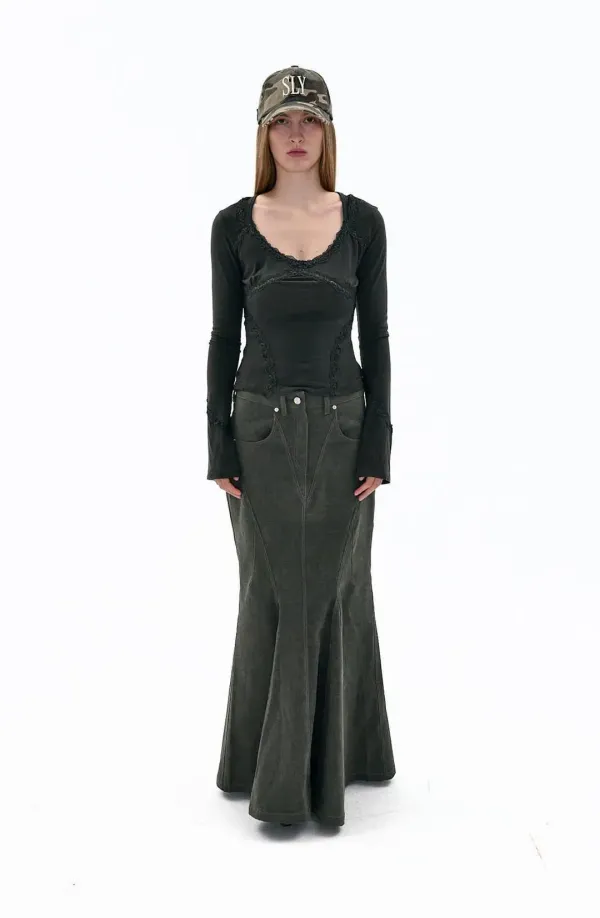 MERMAID CARGO SKIRT (VINTAGE KHAKI)