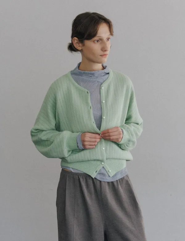 Helene Wool Cardigan (Mint)
