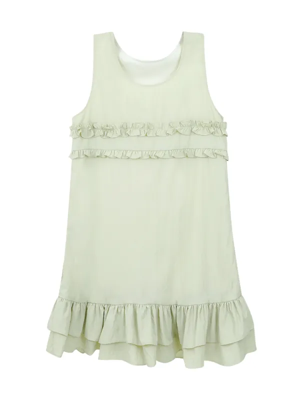 MIXED FRILL MINI ONE PIECE (MINT)
