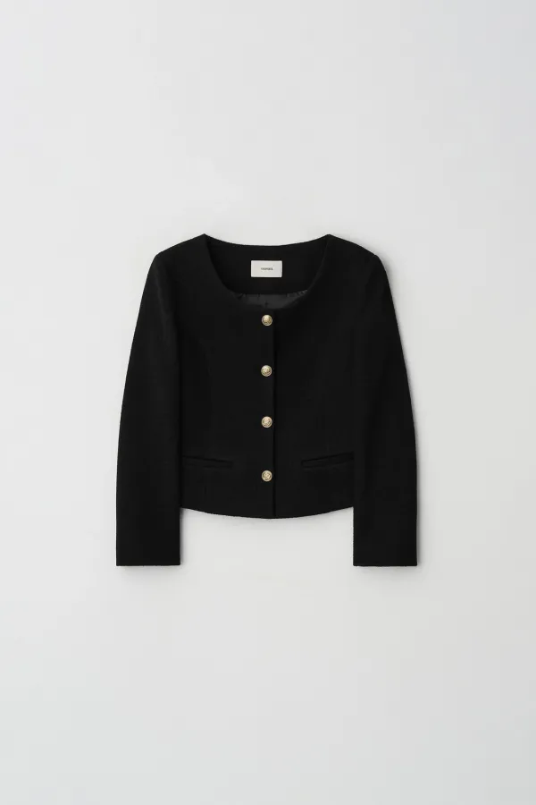 mone tweed jk (black)