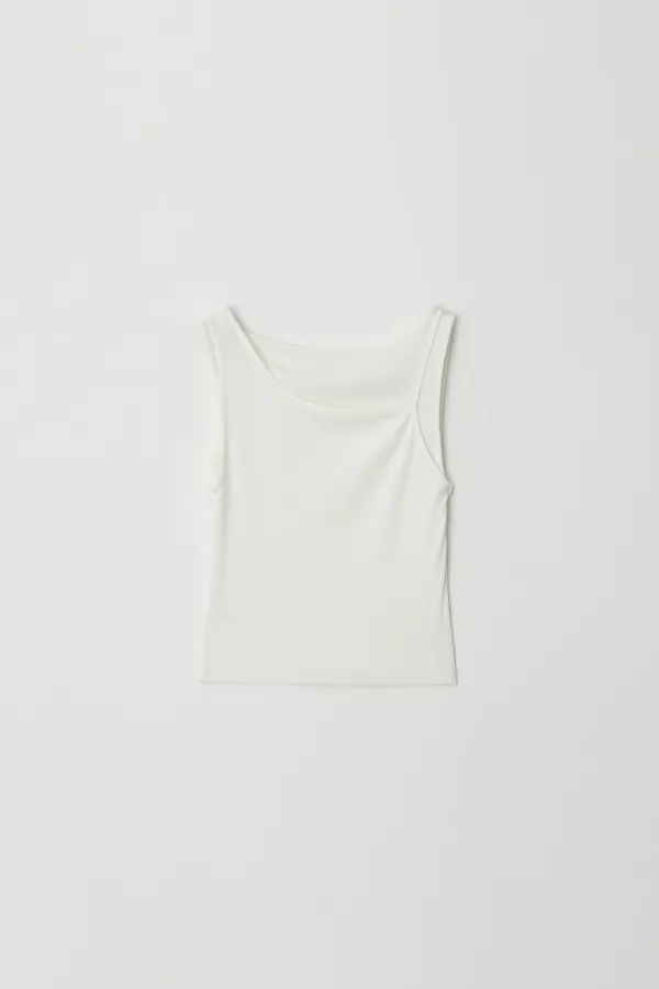 Layered Sleeveless Top (lvory)