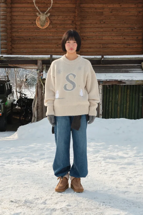 Snowball Symbol Logo Sweater - Cream