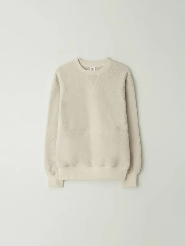 L\'eau fleece sweatshirt_light beige