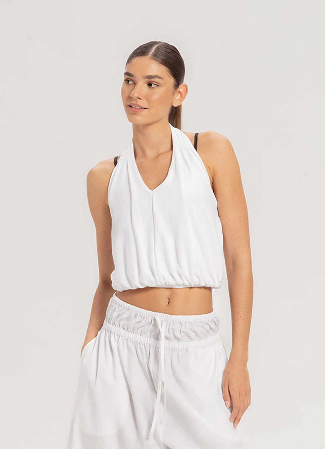 부디무드라 Petal halter top_White 상품 이미지 3