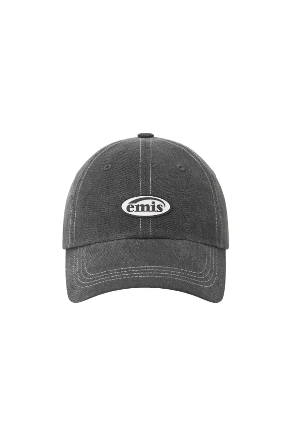 MINI RUBBER PATCH PIGMENT BALL CAP-BLACK