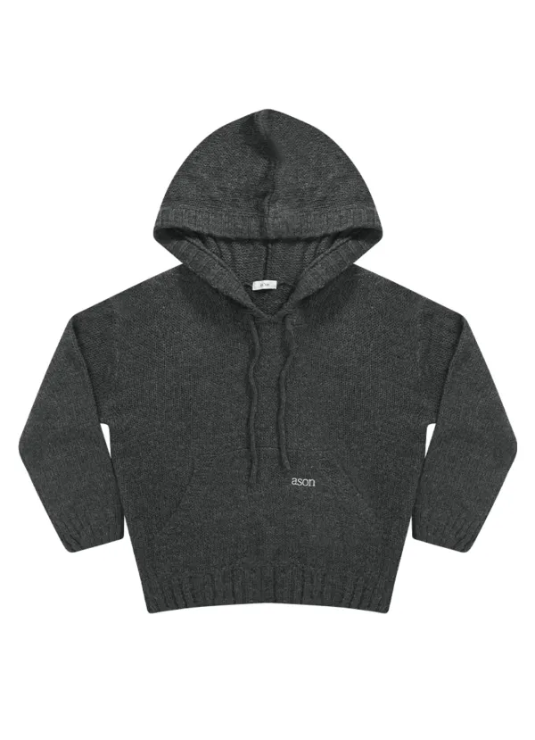 POPO HOOD KNIT / CHARCOAL