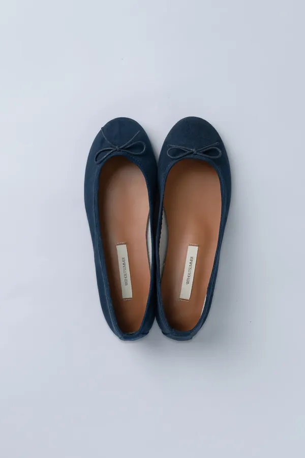 Jane suede flat shoes_blue