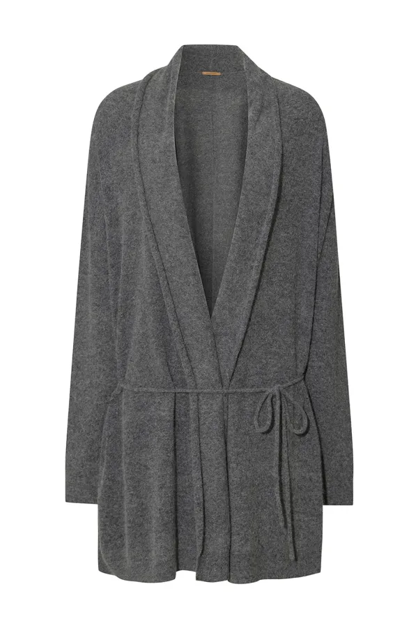 INES SHAWL COLLAR CARDIGAN [GREY] - LE17SEPTEMBRE