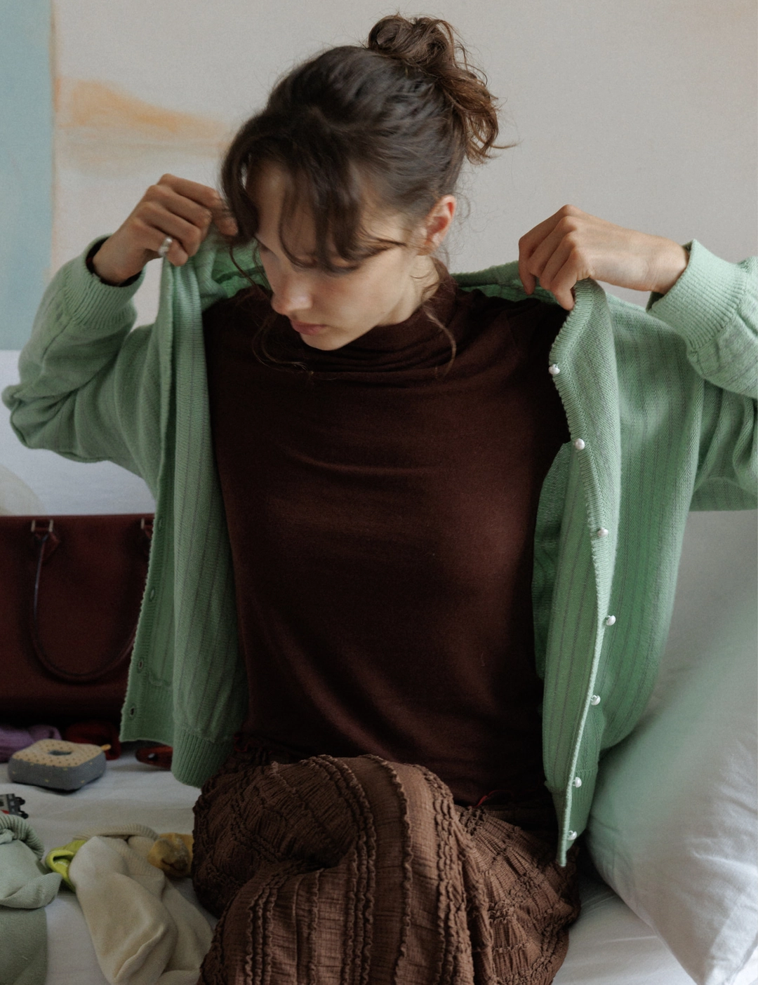 시엔느 Essential Long Sleeves (Brown) 상품 이미지 1